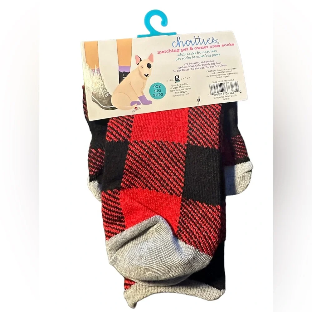 Chatties Matching Sock Set For Pets and Owners For big pups